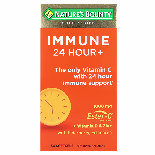 Nature's Bounty, Gold Series, Immune 24 Hour+, 50 Softgels
