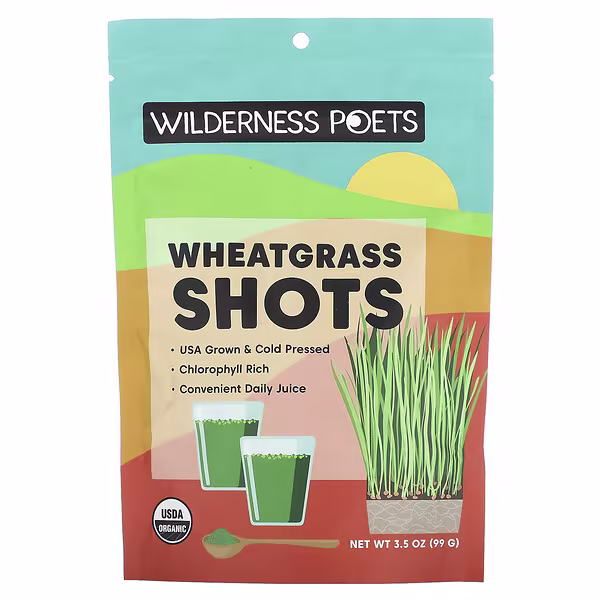 Wilderness Poets, Organic Wheatgrass Shots, 3.5 oz (99 g)