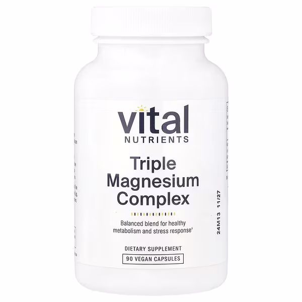Vital Nutrients, Triple Magnesium Complex, 90 Vegan Capsules (250 mg per Capsule)
