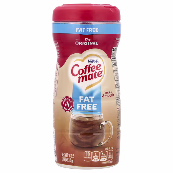 Coffee Mate, Powder Coffee Creamer, Fat Free, Original, 16 oz (453.5 g)
