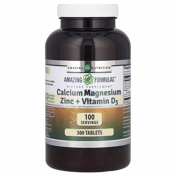 Amazing Nutrition, Amazing Formulas, Calcium Magnesium Zinc + Vitamin D3, 300 Tablets