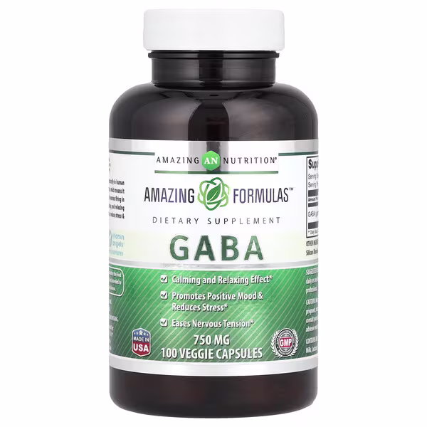 Amazing Nutrition, GABA, 750 mg, 100 Veggie Capsules
