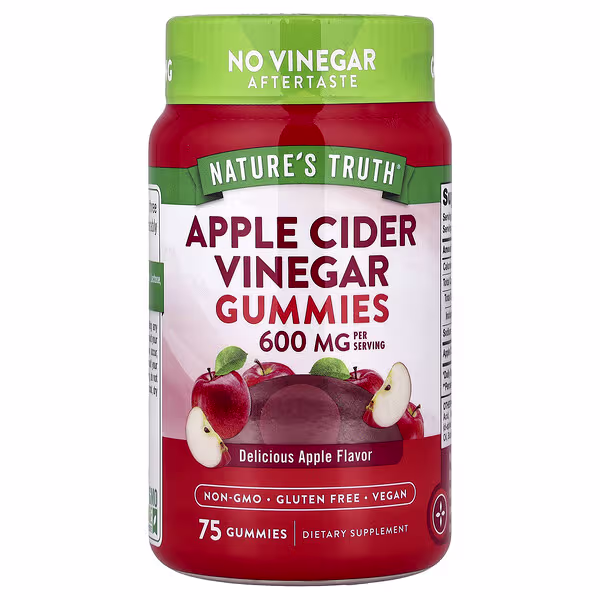 Nature's Truth, Apple Cider Vinegar Gummies, Apple, 75 Gummies