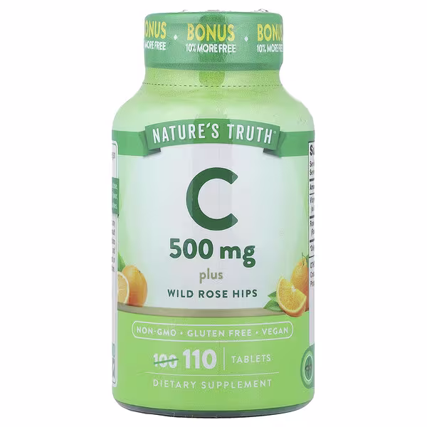 Nature's Truth, Vitamin C Plus Wild Rose Hips, 110 Tablets
