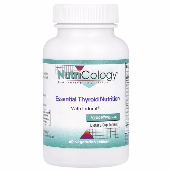 Nutricology, Essential Thyroid Nutrition with Iodoral®, 60 Vegetarian Tablets