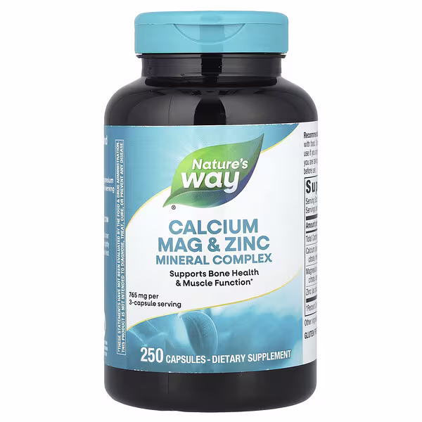 Nature's Way, Calcium, Mag & Zinc, Mineral Complex, 250 Capsules