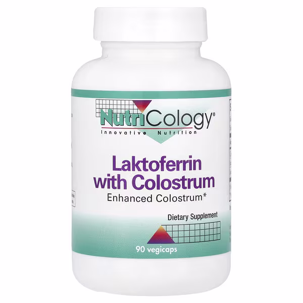 Nutricology, Laktoferrin with Colostrum, 90 Vegicaps