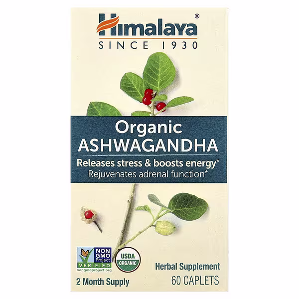 Himalaya, Organic Ashwagandha, 60 Caplets