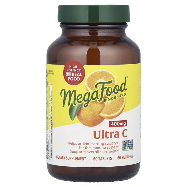MegaFood, Ultra C, 400 mg, 60 Tablets
