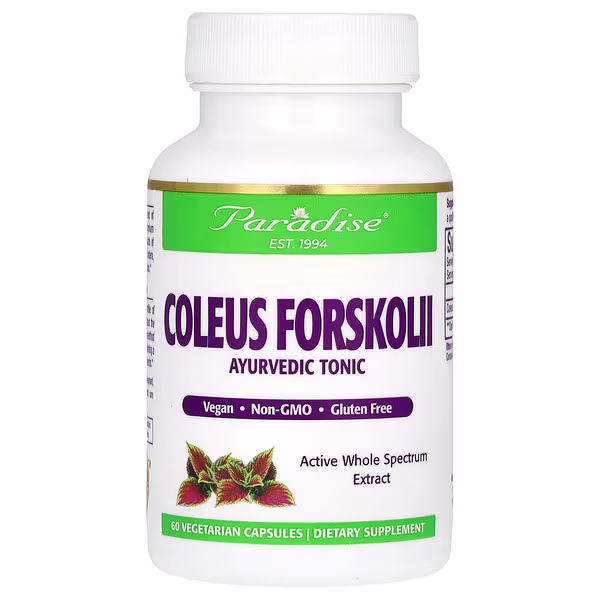Paradise Herbs, Coleus Forskolii, 60 Vegetarian Capsules (250 mg per Capsule)