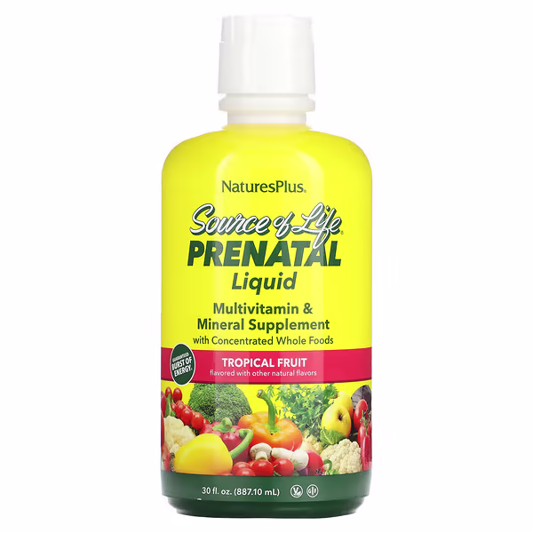 NaturesPlus, Source of Life, Prenatal Liquid, Tropical Fruit, 30 fl oz (887.10 ml)