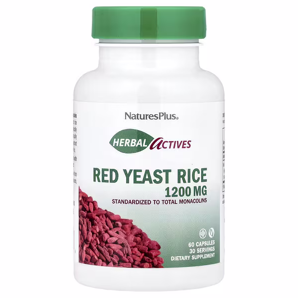 NaturesPlus, Herbal Actives, Red Yeast Rice, 60 Capsules (600 mg per Capsule)