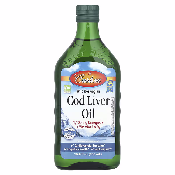 Carlson, Wild Norwegian Cod Liver Oil, 16.9 fl oz (500 ml)