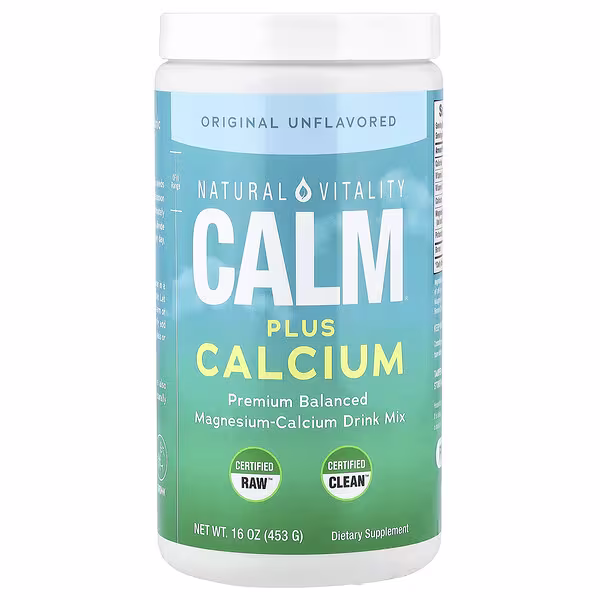 Natural Vitality, CALM® Plus Calcium, Magnesium-Calcium Drink Mix, Original Unflavored, 16 oz (453 g)
