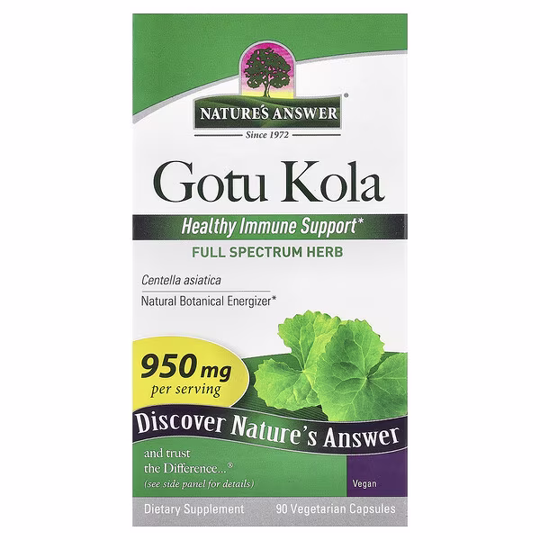 Nature's Answer, Gotu Kola, 90 Vegetarian Capsules (475 mg per Capsule)