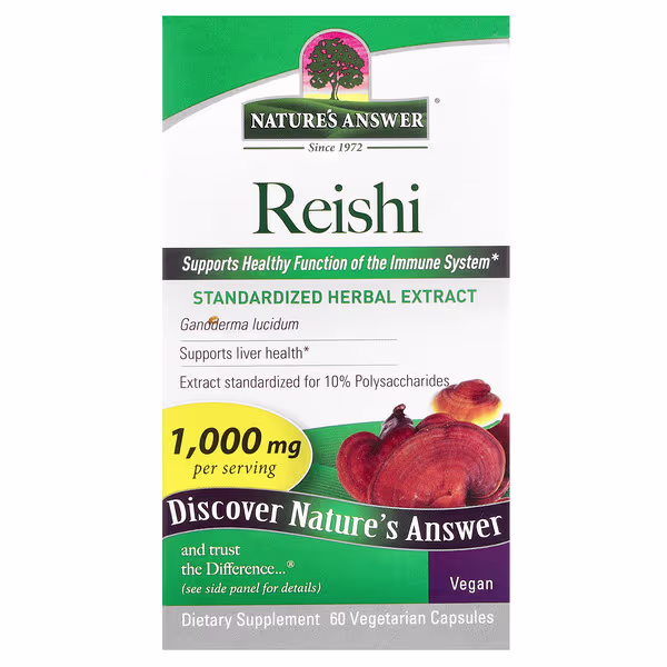 Nature's Answer, Reishi, 60 Vegetarian Capsules (500 mg per Capsule)