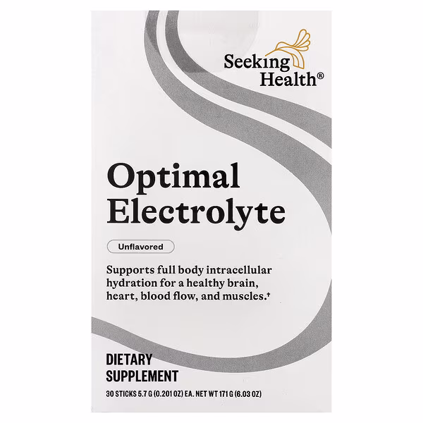 Seeking Health, Optimal Electrolyte, Unflavored, 30 Sticks, 0.201 oz (5.7 g) Each