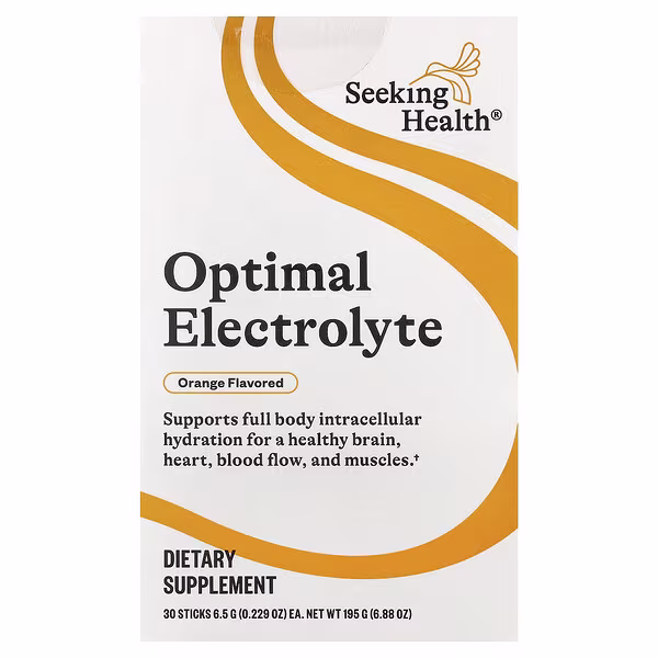 Seeking Health, Optimal Electrolyte, Orange, 30 Sticks, 0.229 oz (6.5 g) Each
