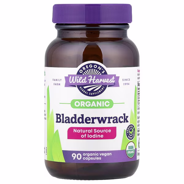 Oregon's Wild Harvest, Organic Bladderwrack, 600 mg, 90 Organic Vegan Capsules