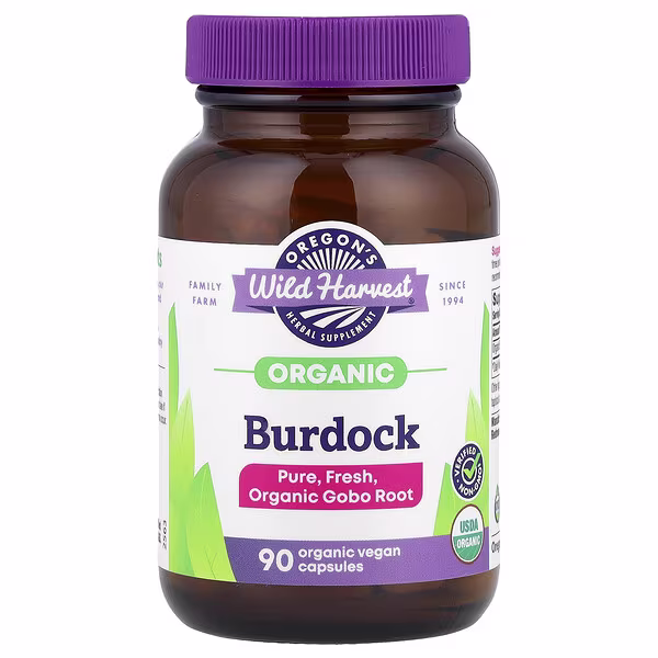 Oregon's Wild Harvest, Organic Burdock, 90 Organic Vegan Capsules (450 mg per Capsule)