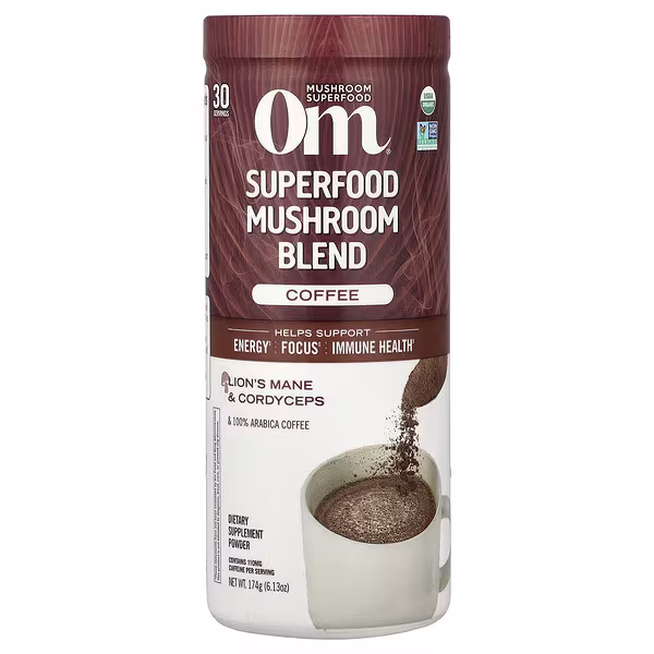 Om Mushrooms, Superfood Mushroom Blend, Coffee , 6.13 oz (174 g)