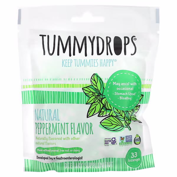 Tummydrops, Natural Peppermint, 33 Lozenges