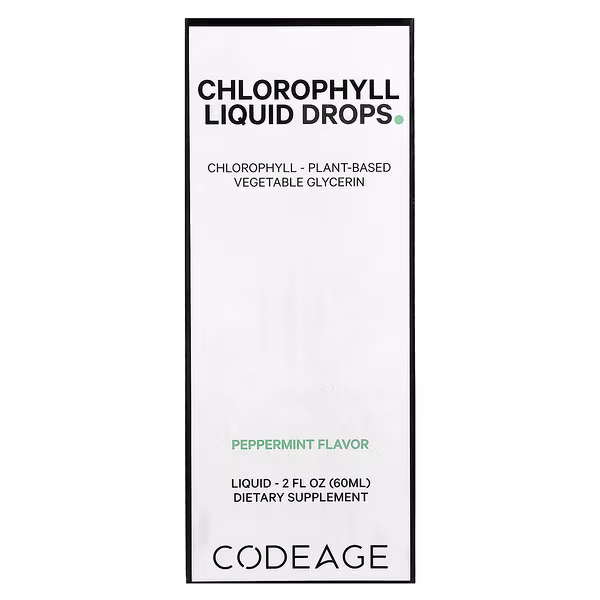 Codeage, Chlorophyll Liquid Drops, Peppermint, 2 fl oz (60 ml)