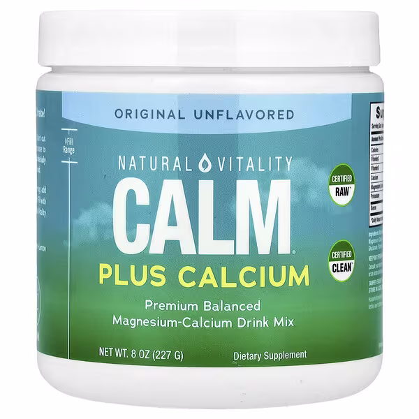 Natural Vitality, CALM®, Plus Calcium, Magnesium-Calcium Drink Mix, Original Unflavored, 8 oz (227 g)