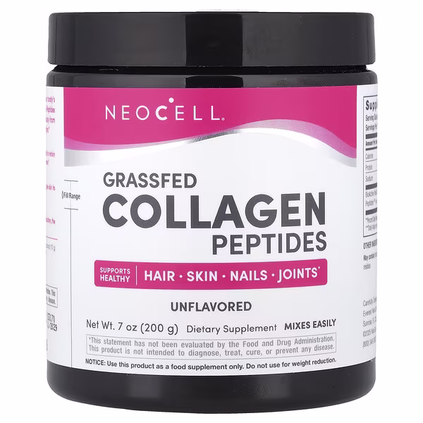 NeoCell, Grassfed Collagen Peptides, Unflavored, 7 oz (200 g)