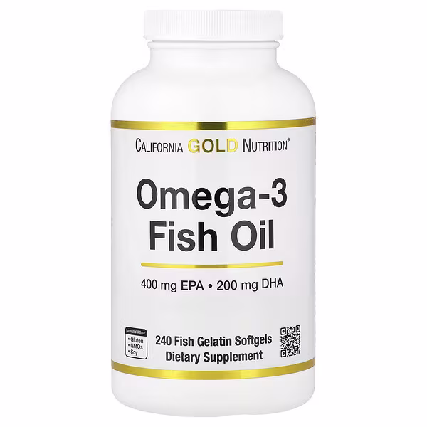 California Gold Nutrition, Omega-3 Fish Oil, Vivomega Triglyceride, 1,000 mg, 240 Fish Softgels