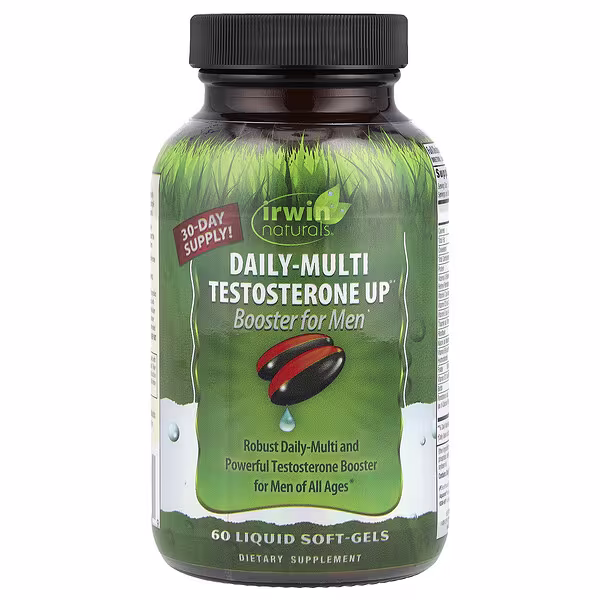 Irwin Naturals, Daily-Multi Testosterone Up ® Booster For Men, 60 Liquid Soft-Gels