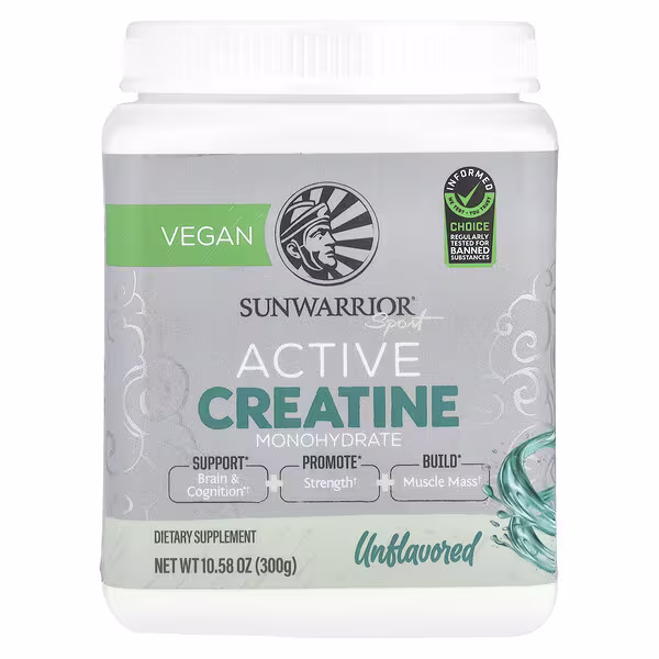 Sunwarrior, Sport, Active Creatine Monohydrate, Unflavored, 10.58 oz (300 g)