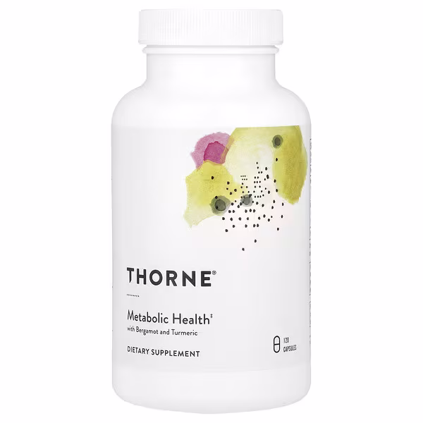 Thorne, Metabolic Health with Bergamot and Turmeric, 120 Capsules