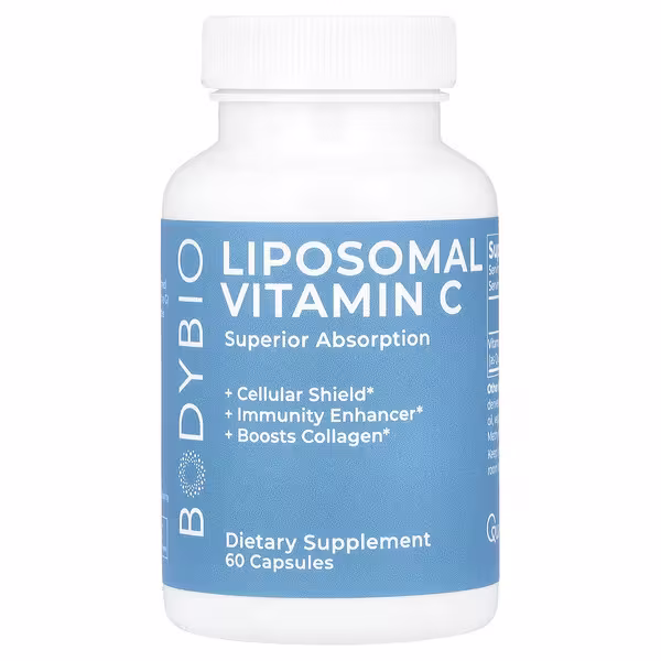BodyBio, Liposomal Vitamin C, 60 Capsules (500 mg per Capsule)