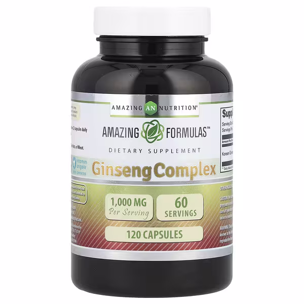 Amazing Nutrition, Ginseng Complex, 120 Capsules (500 mg per Capsule)