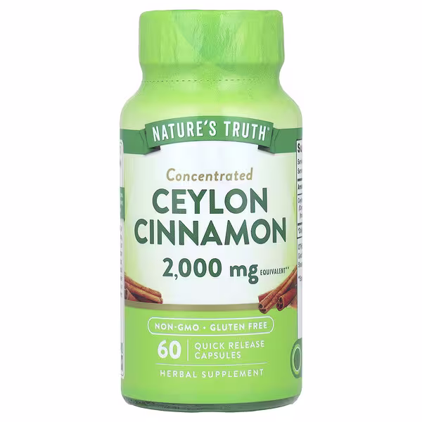 Nature's Truth, Concentrated Ceylon Cinnamon, 2,000 mg, 60 Quick Release Capsules