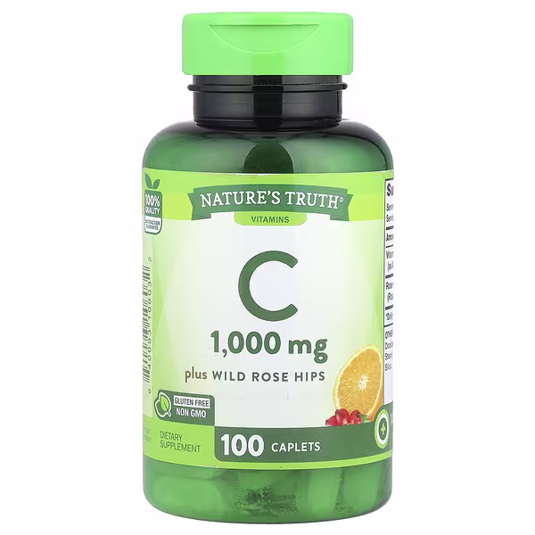 Nature's Truth, Vitamin C Plus Wild Rose Hips, 100 Caplets