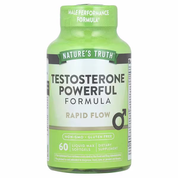 Nature's Truth, Testosterone Powerful Formula, 60 Liquid Max Softgels