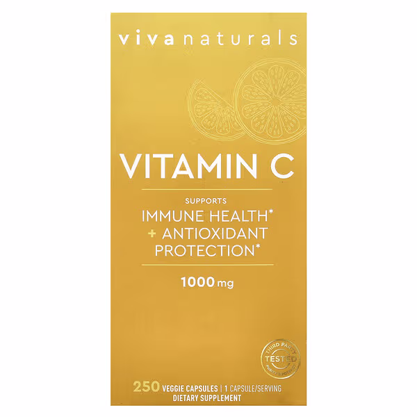 Viva Naturals, Vitamin C, 1,000 mg, 250 Veggie Capsules