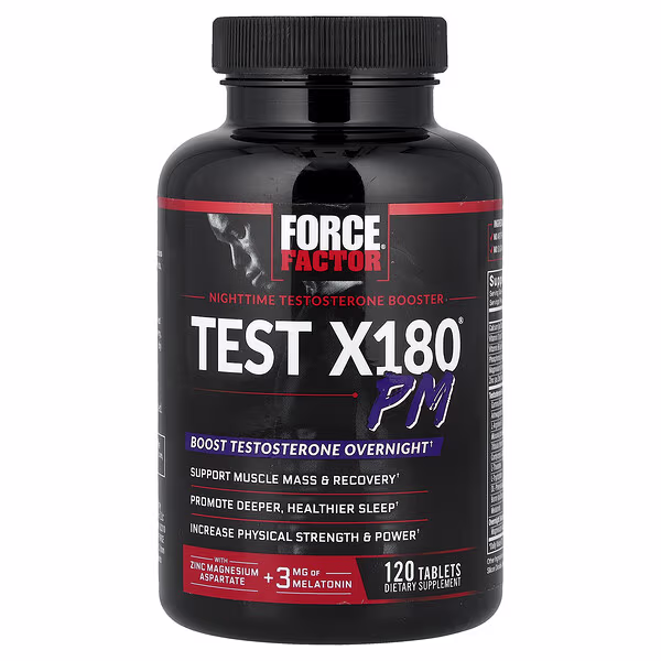 Force Factor, Test X180® PM, 120 Tablets