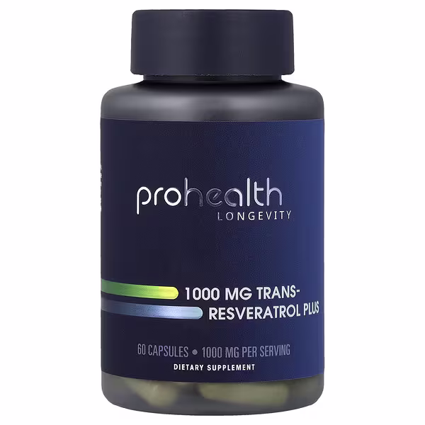 ProHealth Longevity, Trans-Resveratrol Plus, 60 Capsules