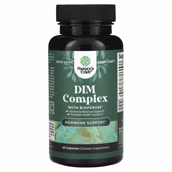 Nature's Craft, DIM Complex With BioPerine®, 60 Capsules