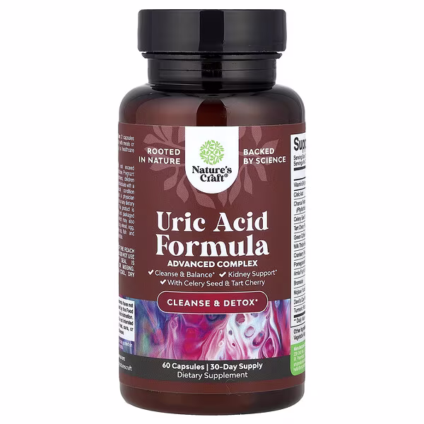 Nature's Craft, Uric Acid Formula, 60 Capsules