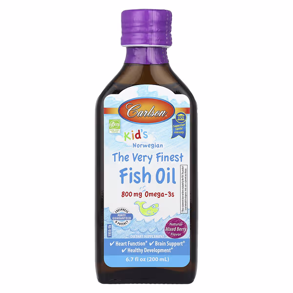 Carlson, Kid's, Norwegian, The Very Finest Fish Oil, Natural Mixed Berry, 800 mg, 6.7 fl oz (200 ml)