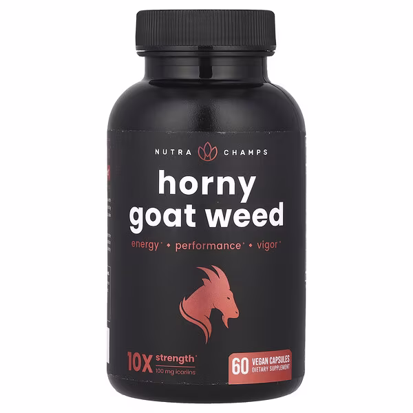 NutraChamps, Horny Goat Weed, 60 Vegan Capsules