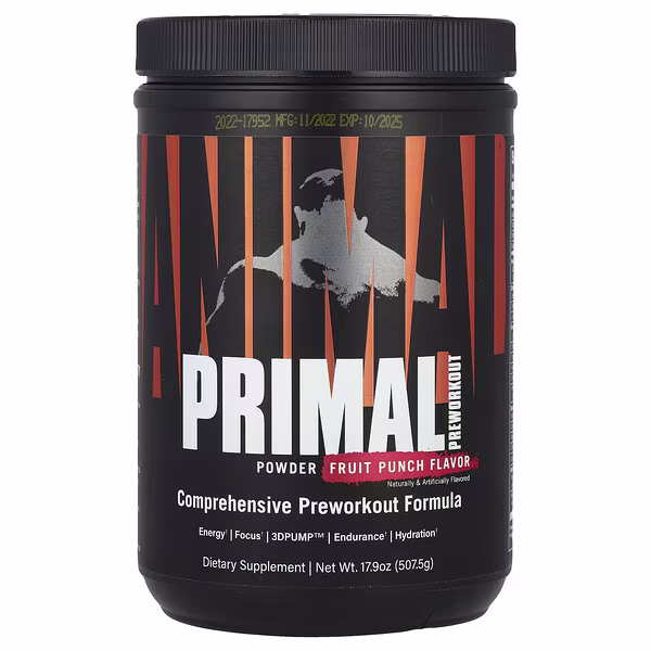 Animal, Primal Preworkout Powder, Fruit Punch, 17.9 oz (507.5 g)