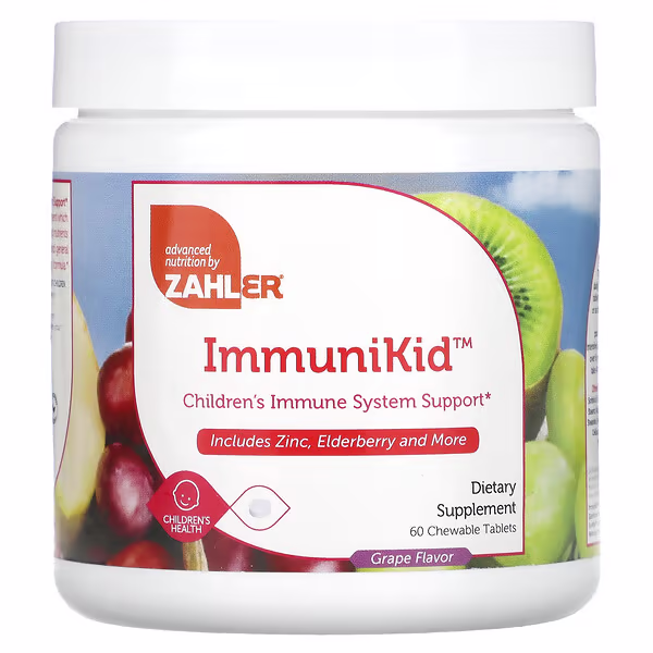 Zahler, ImmuniKid, Children's Immune System Support, Grape, 60 Chewable Tablets