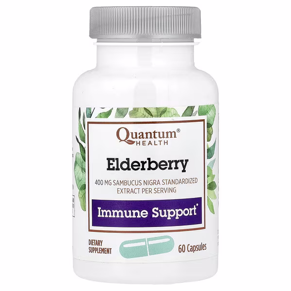 Quantum Health, Elderberry, 60 Capsules (200 mg per Capsule)