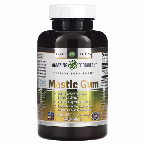 Amazing Nutrition, Mastic Gum, 60 Capsules (500 mg per Capsule)