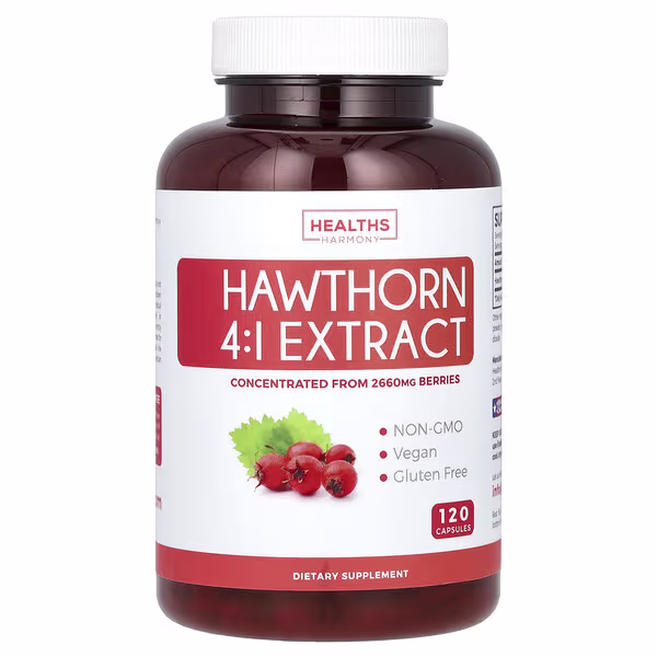Healths Harmony, Hawthorn 4:1 Extract, 120 Capsules (665 mg per Capsule)